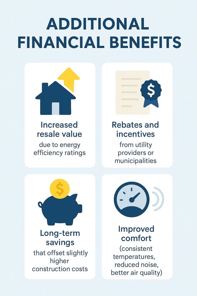 Infographic on financial benefits of Step Code homes